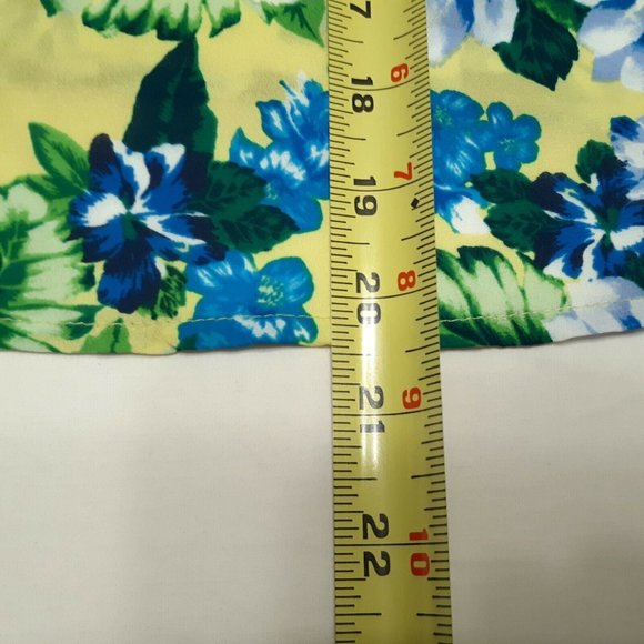 Forever 21 Tank Top Womens Juniors Small Blue Floral Crop Tie Neck - Picture 5 of 10